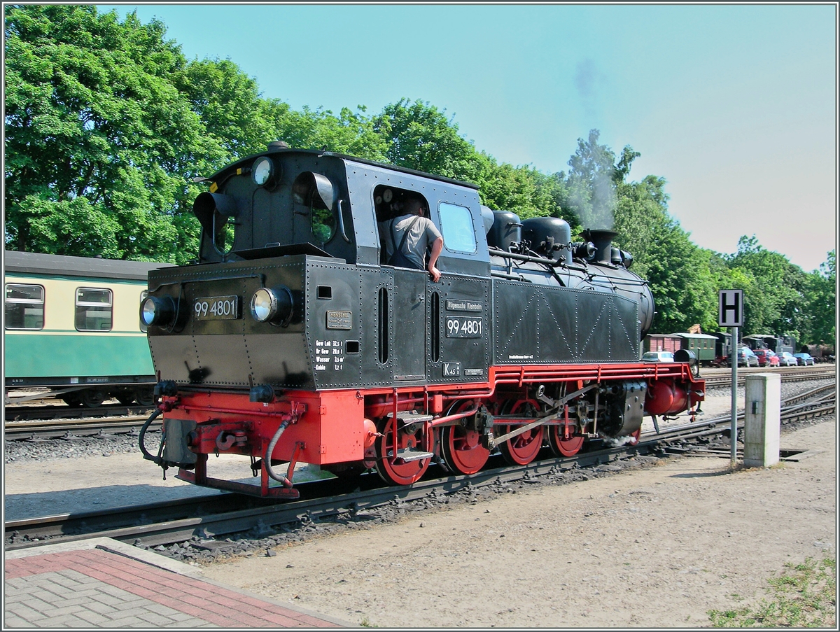 RüBB 99 4801 in Putbus.
8. Juni 2007 