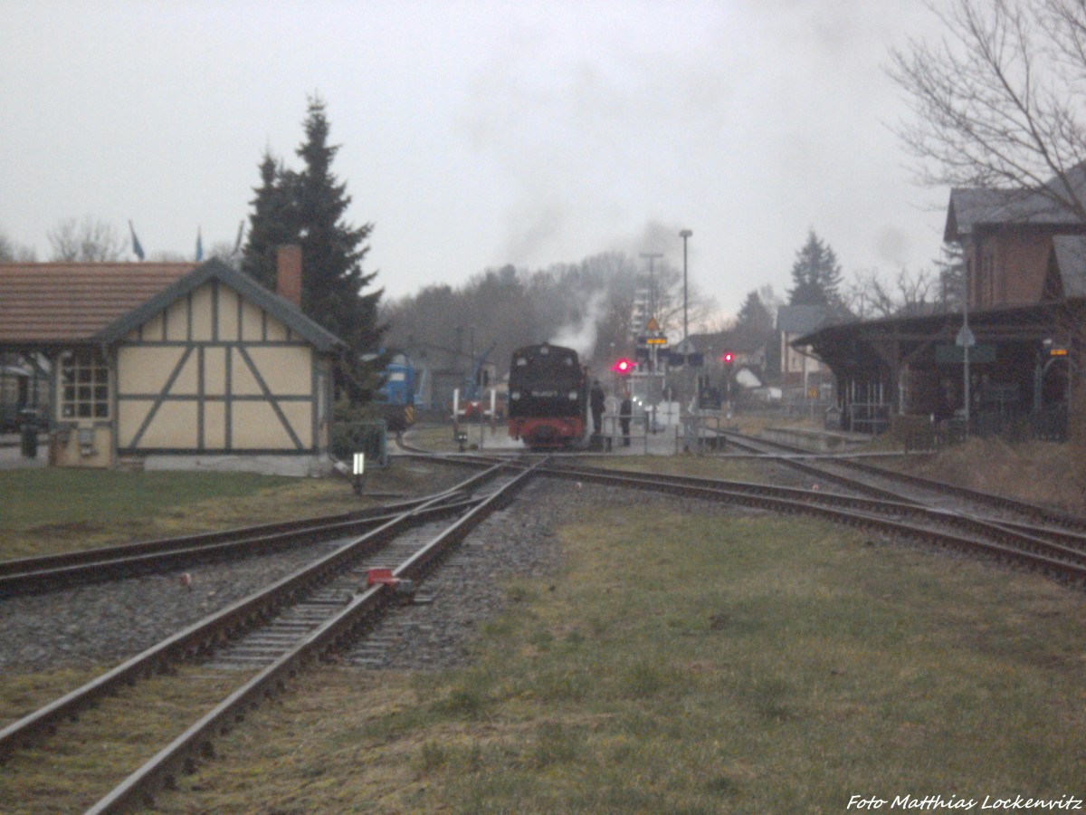 RBB 99 4802 im Bahnhof Putbus am 2.1.14