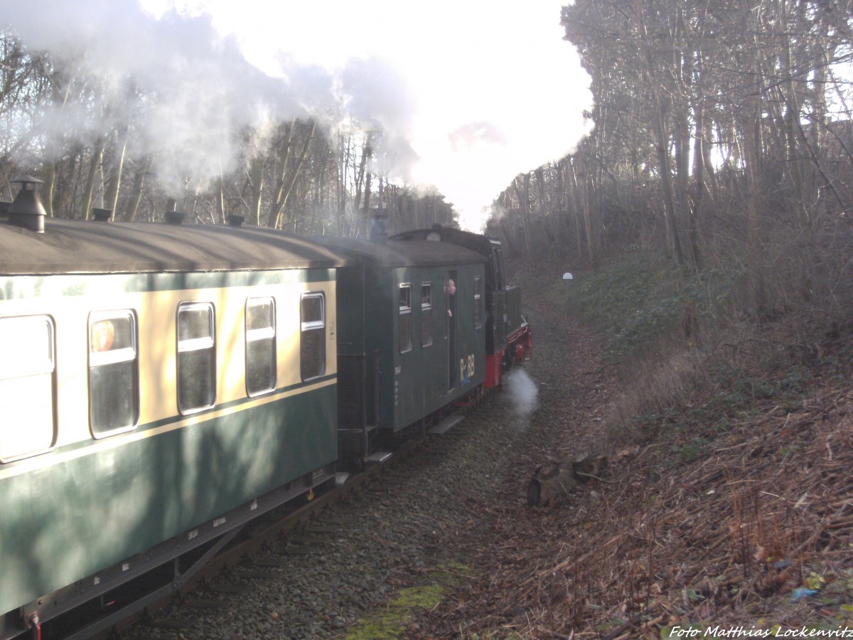 RüBB 99 4802 unterwegs nach Lauterbach Mole am 27.12.13