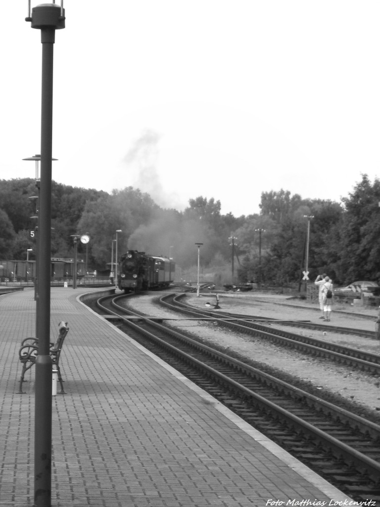 RBB Mh 52 mit dem Sonderzug bei der Einfahrt in Putbus am 30.8.13