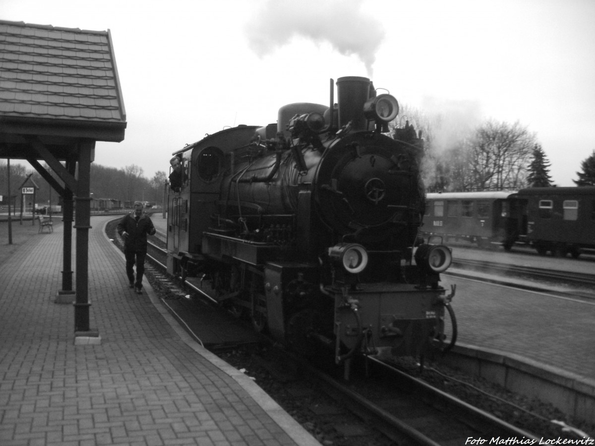 RüBB Mh52 beim Ranfahren an den Personenzug in Putbus am 20.1.14