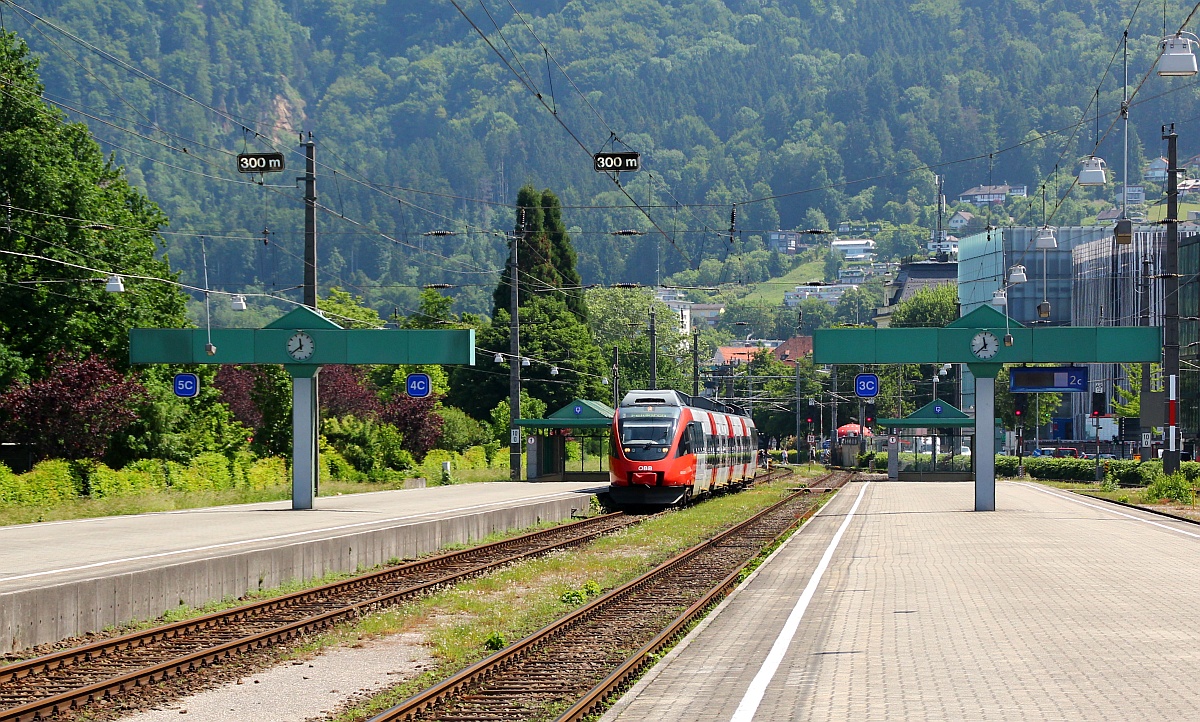S-Bahn Lindau-Feldkirch mit ÖBB 4024 027-0, Bhf Bregenz, 02.06.2012