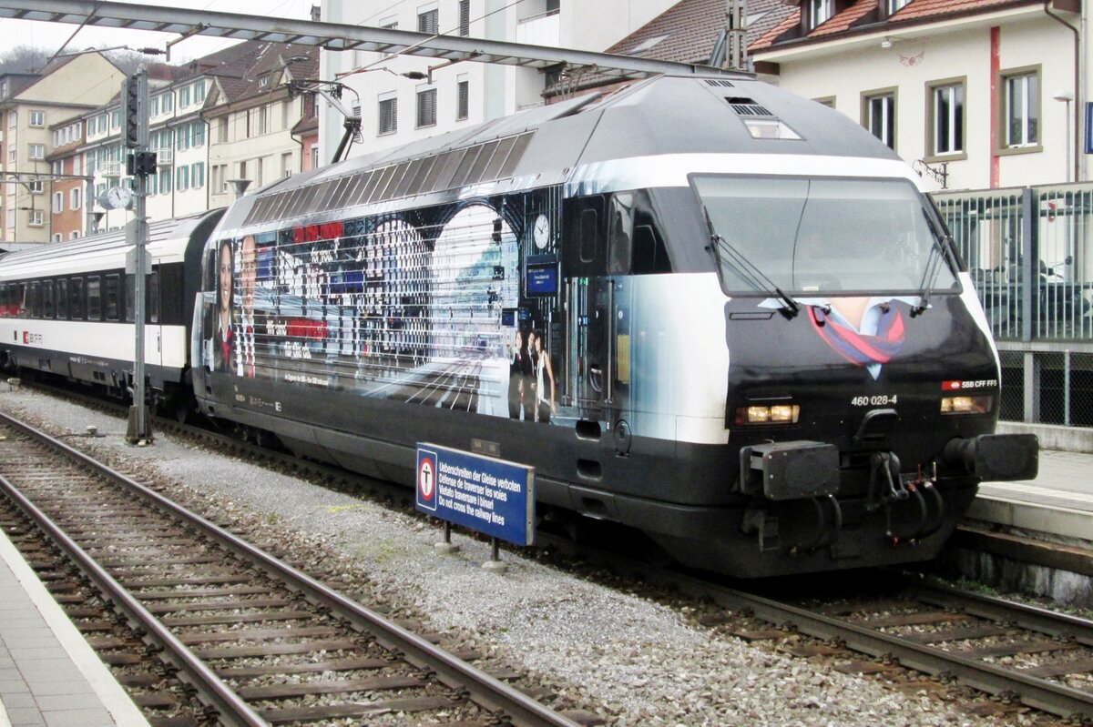 SBB 460 028 verlässt am 24 März 2017 Olten.