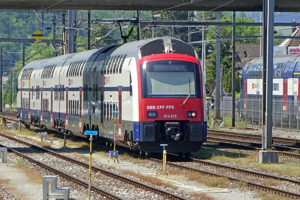 SBB 514 015 steht am 26 Mai 2019 ins Bw von  Brugg AG.