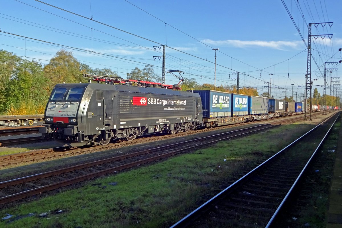 SBBCI 189 102 treft am 8 November 2019 in Emmerich ein.