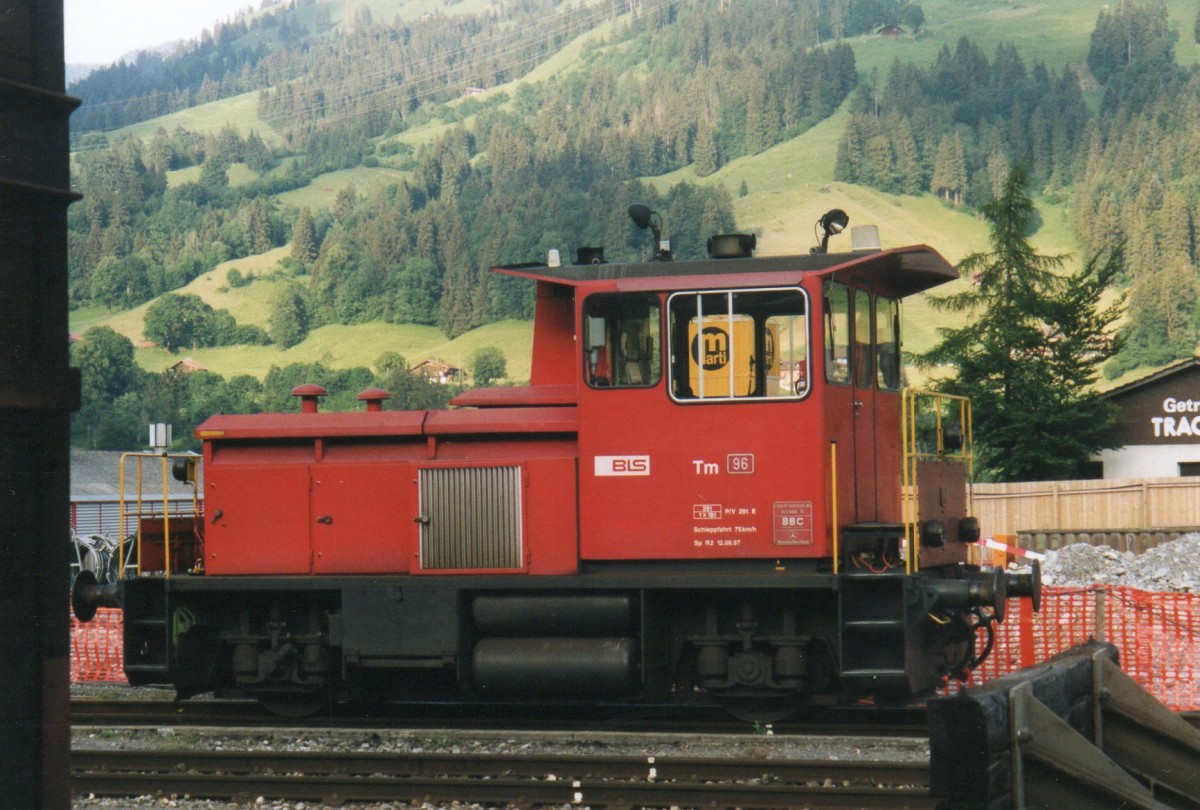 Scanbild von BLS Tm 96 in Frutigen am 24 Juli 2000.