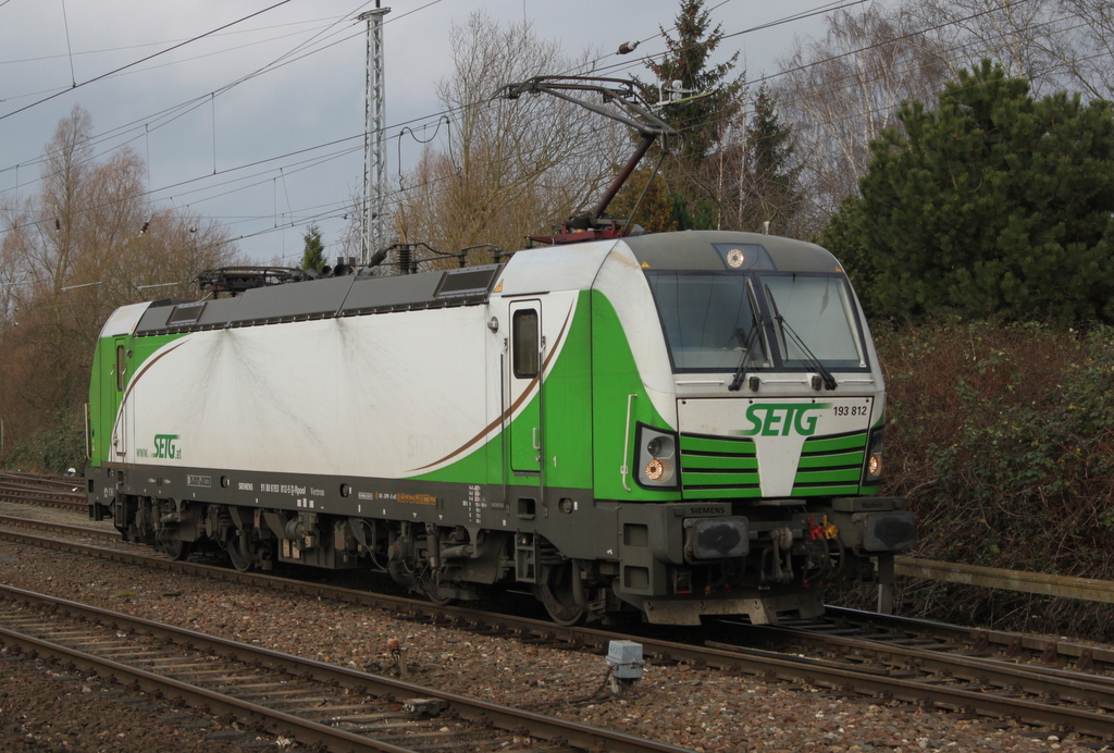 SETG/Railpool-Vectron 193 812 war am Nachmittag des 29.12.2017 zu Gast in Rostock-Bramow,groes Dankeschn geht an Papa fr´s Bescheid sagen.