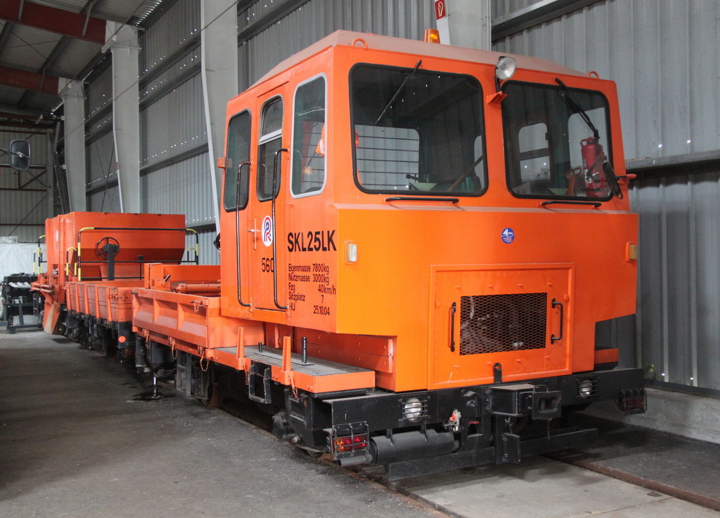 SKL25 der Rostocker Nahverkehrsfreunde abgestellt im Depot 12 in Rostock-Marienehe.24.05.2014