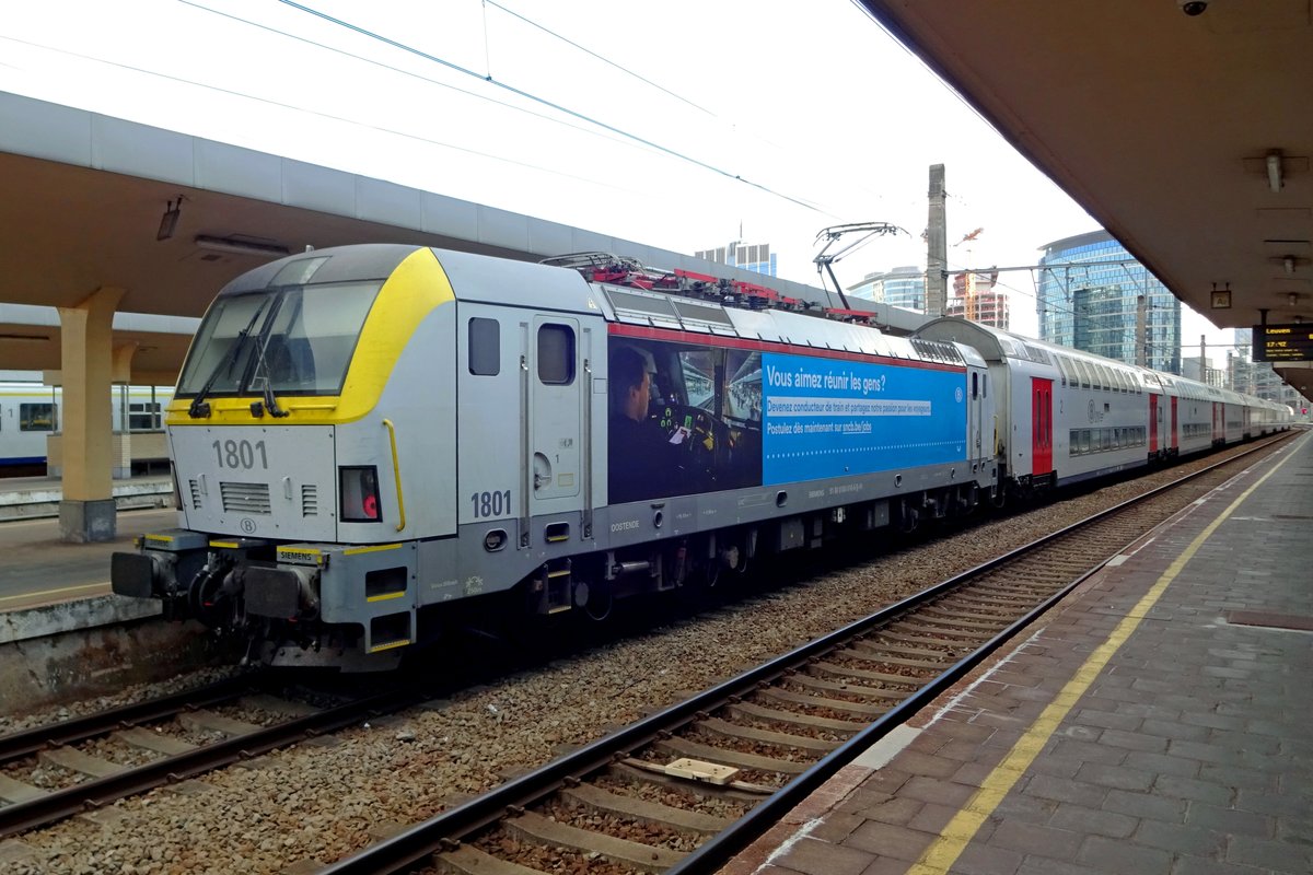 SNCB 1801 steht am 20 September 2019 in Brussel Noord.