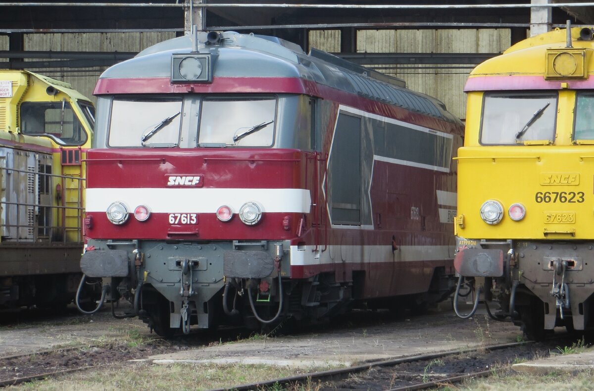 SNCF 67613 steht während ein Offenes Tür Wochenende ins EMT de Nevers am 18 September 2021.