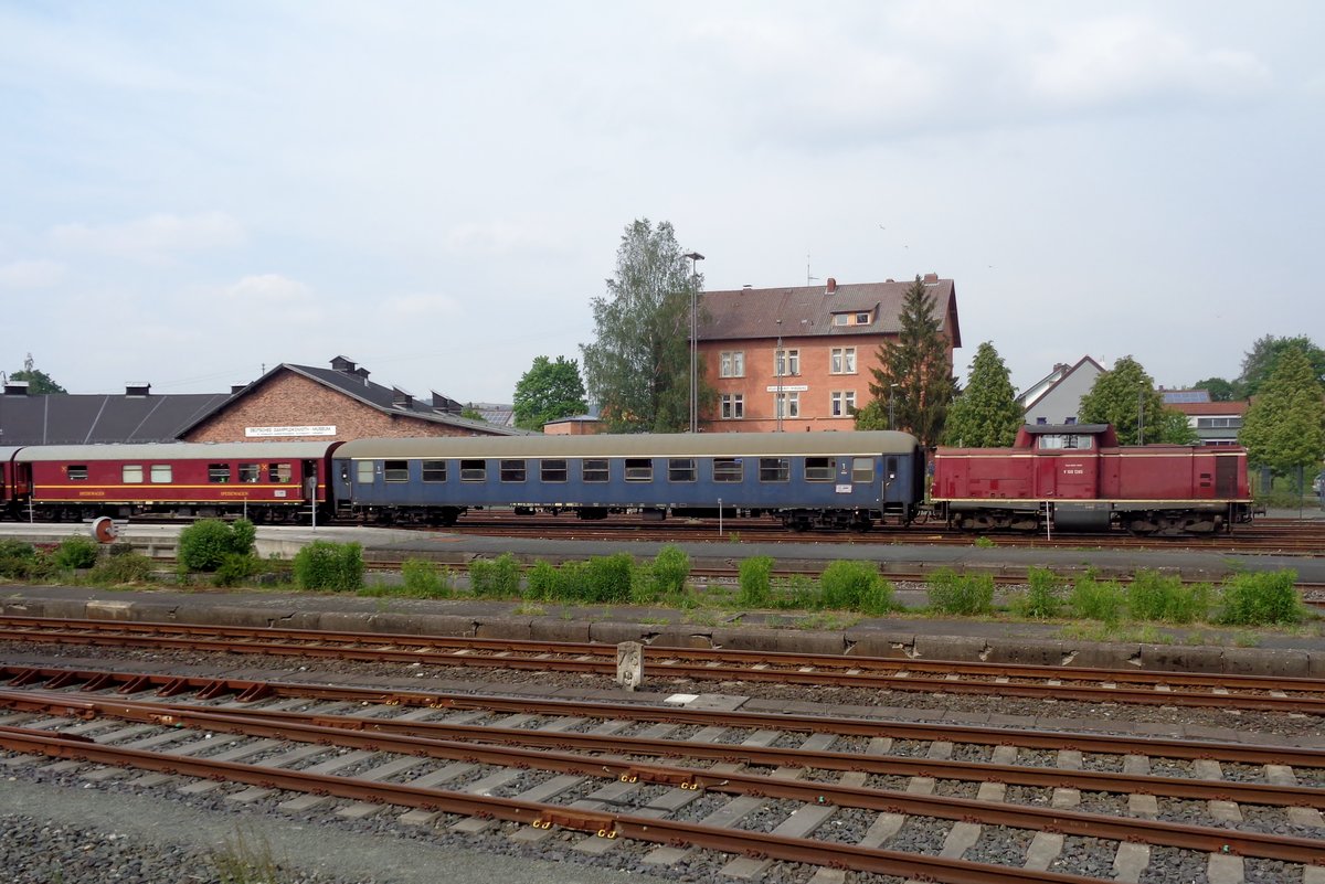 Sonderzug mit V 100 1365 steht am 19 mai 2018 ins DDM. 