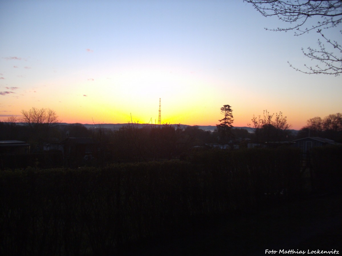 Sonnenaufgang ber Rgen am 16.4.14