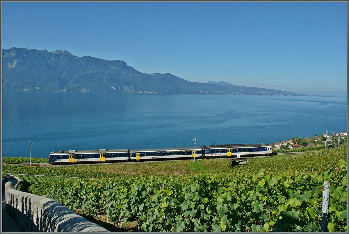 Statt des gelben  Train des Vignes  verkehrte am 26. Juni ein NPZ als S 31 zwischen Vevey und Puidoux Chexbres.
