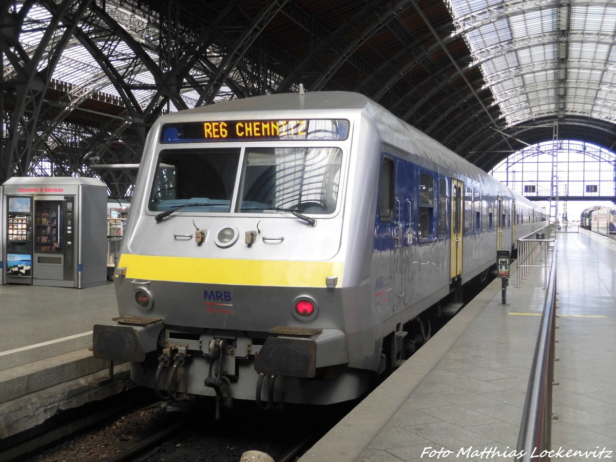 Steuerwagen der MRB mit ziel Chemnitz Hbf im Leipziger Hbf am 25.4.16