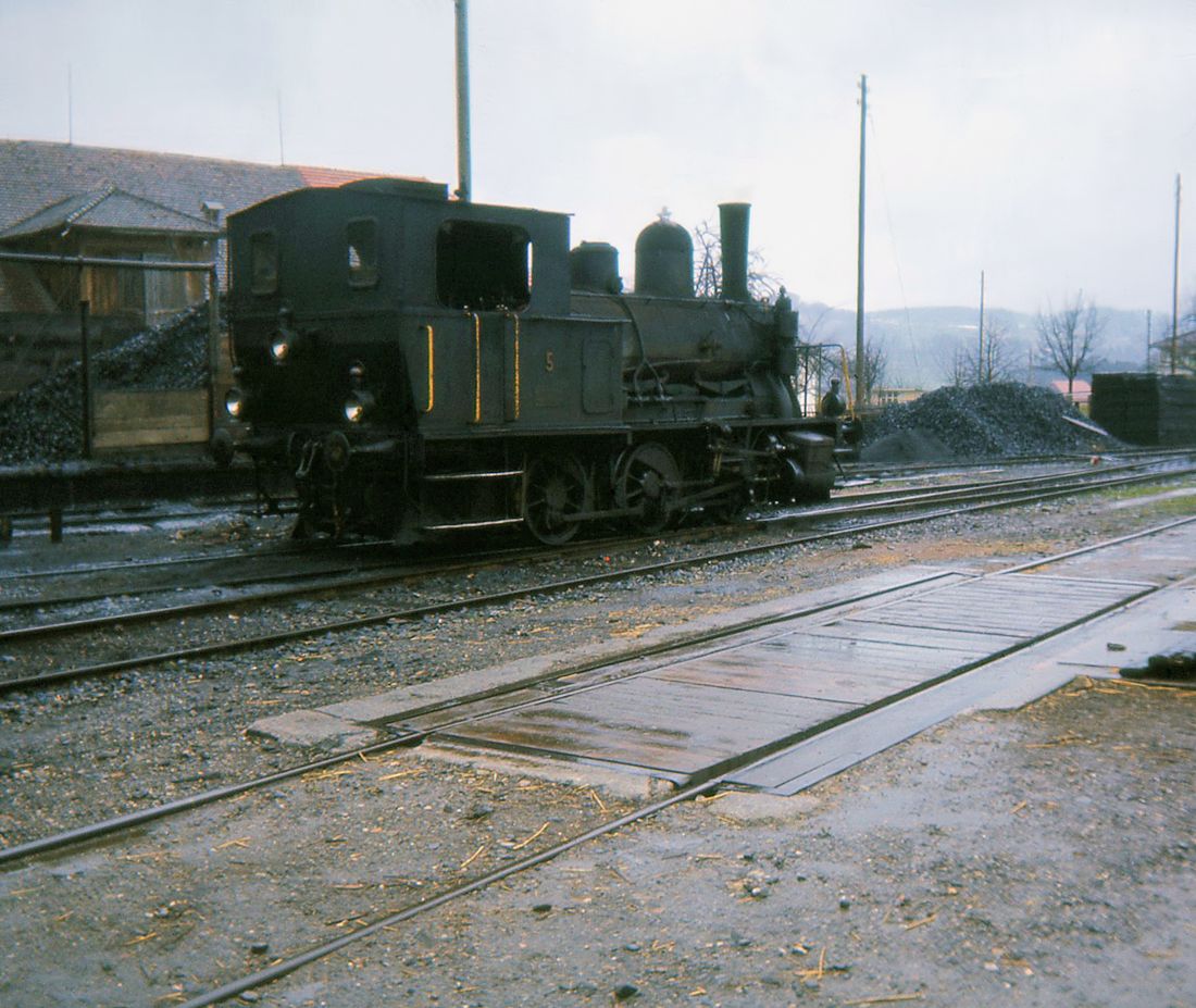 Sursee Triengen Bahn (Regelbetrieb): Triengen, 21.März 1965. 