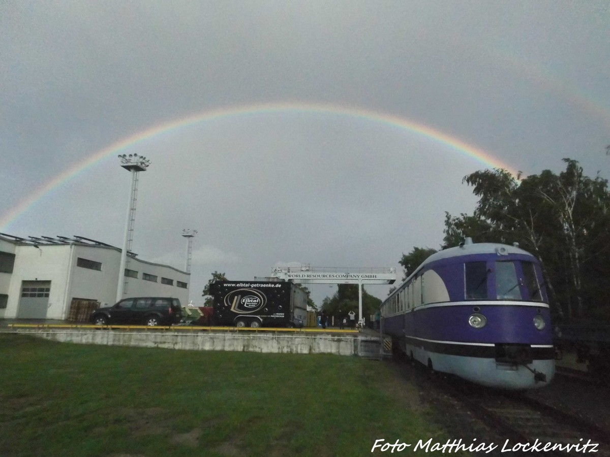 SVT 137 234 mit einem Regenbogen beim Tag der Sachsen in Wurzen am 5.9.15