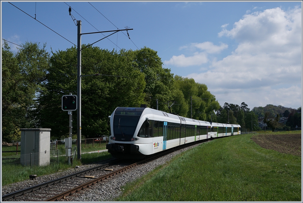 Thurbo GTW unterwegs bei Ermattigen.
23. April 2017