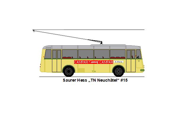 TN Neuchtel - Nr. 15 - Saurer/Saurer Trolleybus