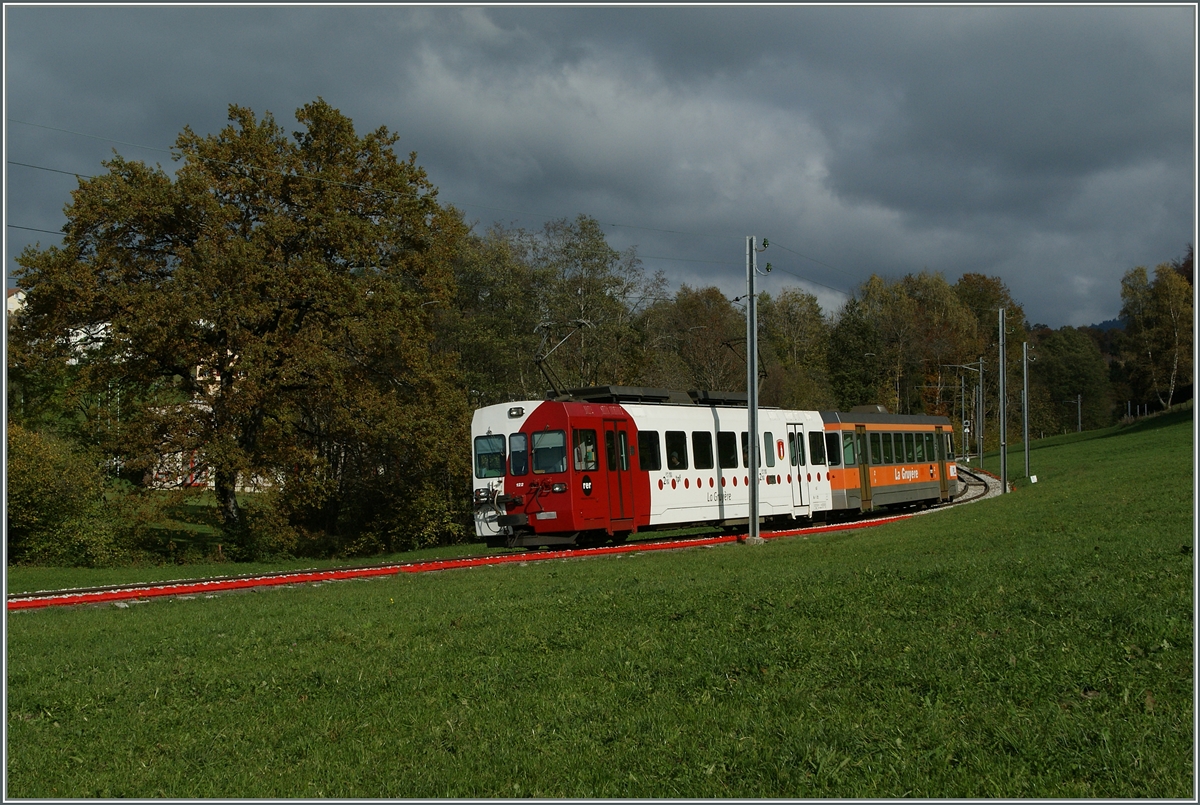 TPF Regioanlzug zwischen Châtel St-Denis und Remaufens. 
30 Oktober 2013