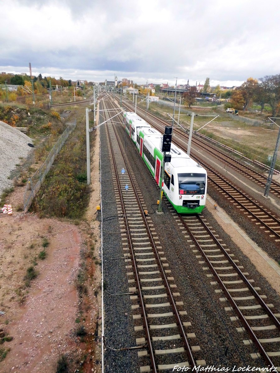 Triebwagen der Erfurter Bahn kurz vor dem Bahnhof Leipzig-Plagwitz am 2.11.16