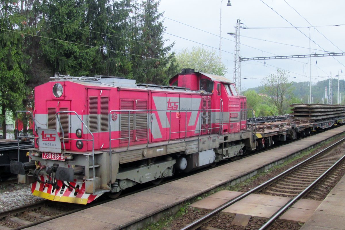 TSS 730 618 (ein Version von 731) steht am 25 Mai 2015 in Hranice (Morava).