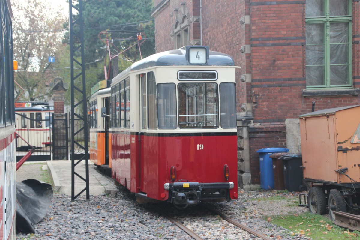 Tw 19 am 26.10.2013 abgestellt im Depot. (Foto: M. Enke)