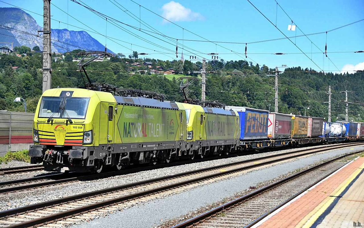 TXL 193 558-4 und 193 559-2 zogen einen KV durch kundl in tirol,29.07.21