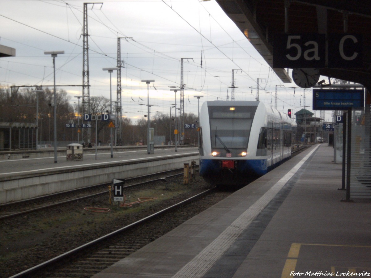 UBB GTW 2/6 aus swinemünde Centrum (PL) bei der Einfahrt in den Bahnhof Stralsund Hbf am 6.1.14