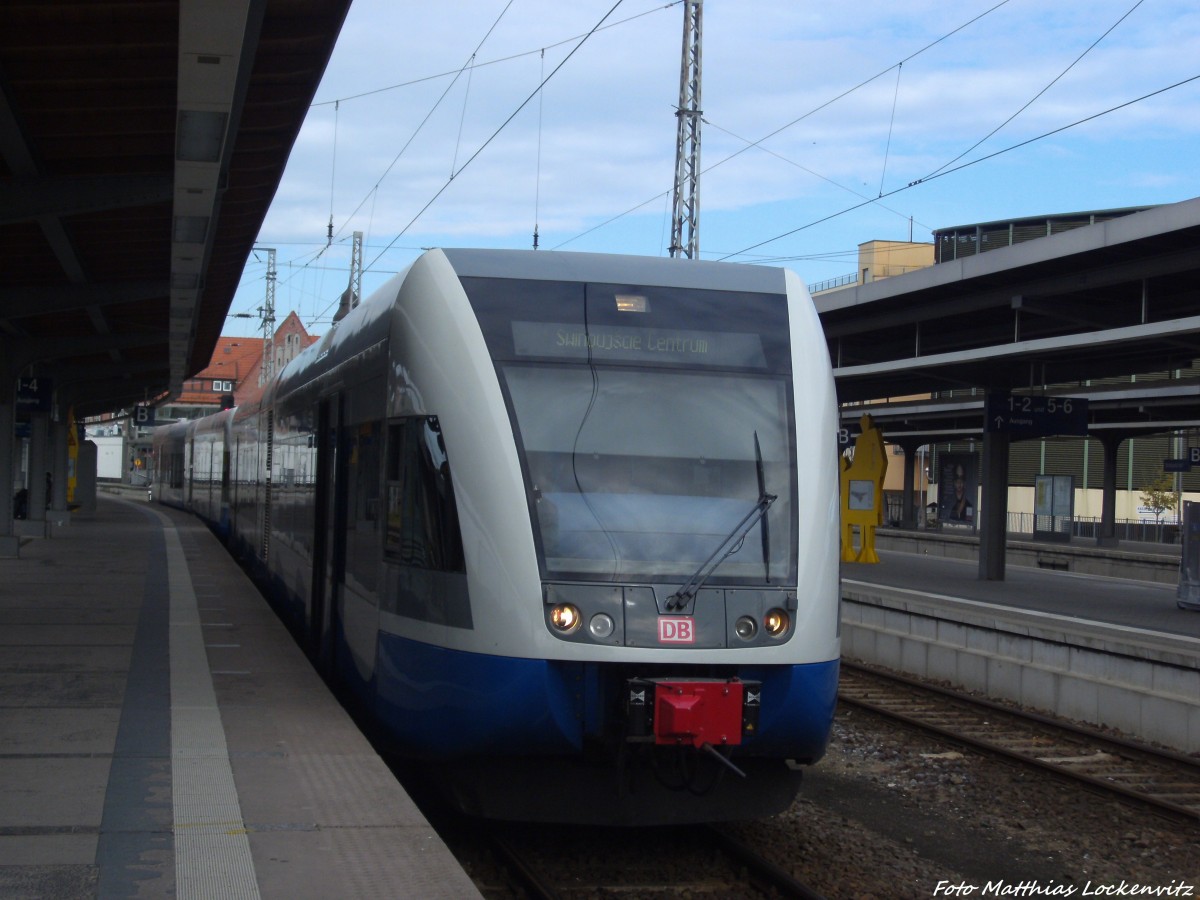 UBB GTW 2/6 mit ziel Swinemnde Centrum (PL) im Bahnhof Stralsund Hbf am 10.9.13