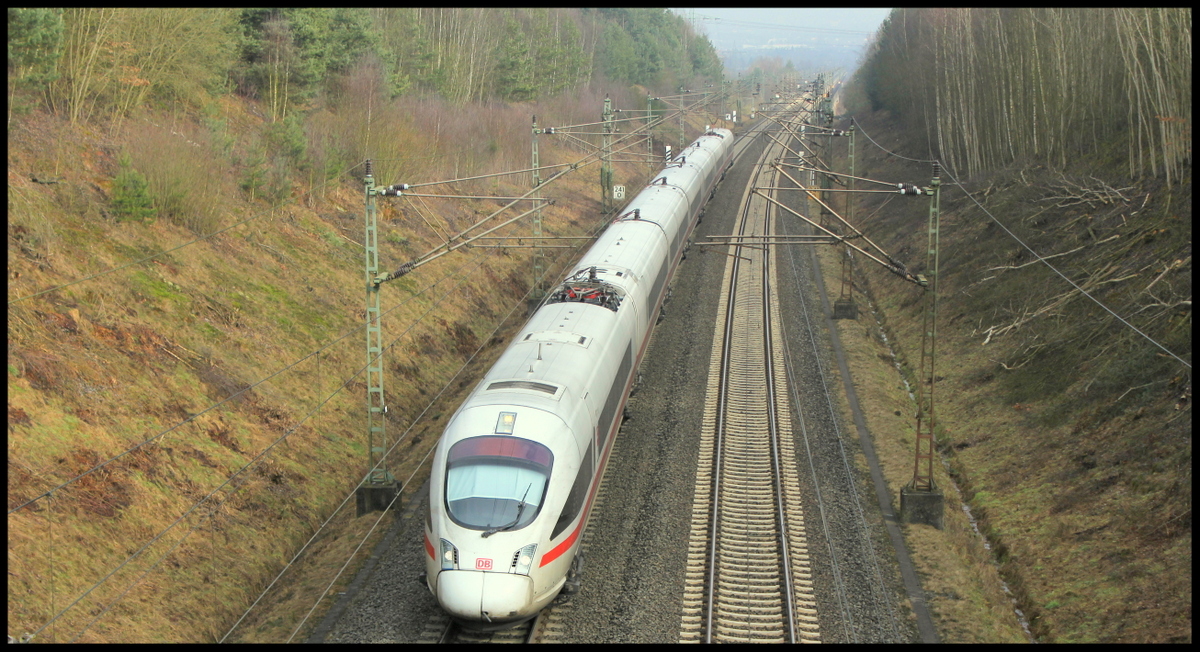 unbekannt gebliebener ICE T unterwegs auf der SFS Richtung Süden bei Fulda