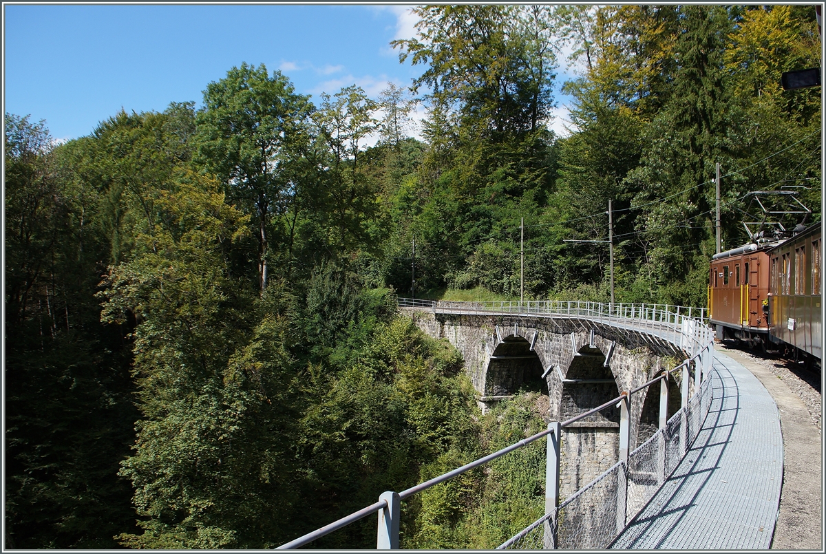 Unterwegs auf der Blonay - Chamby Mujseumsbahn.
13. Sept. 2014