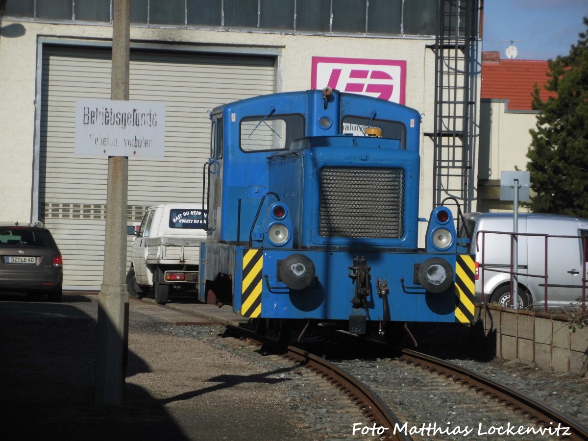 V15 der LEG vor der LEG Werkstatt in Delitzsch am 11.2.16