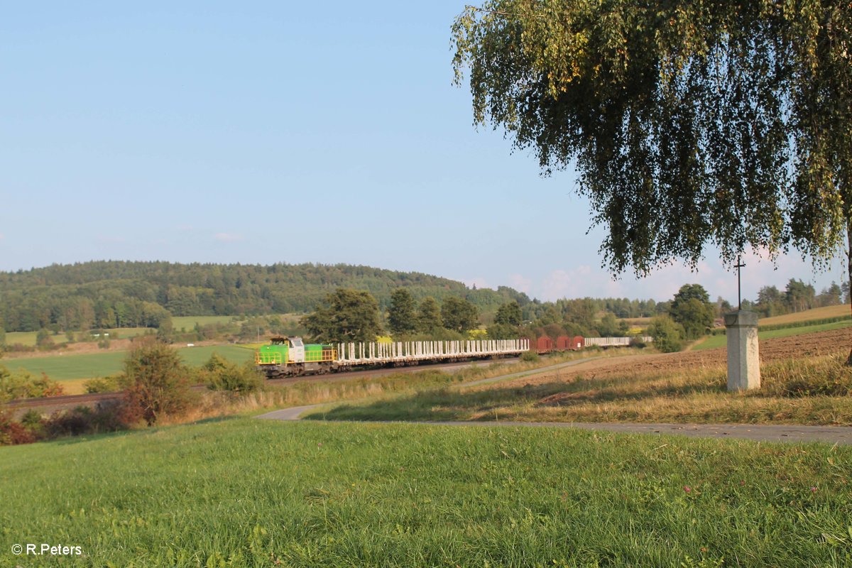 V1700.03 alias 277 004 zieht den DGS 47399 Wiesau - Cheb bei Lengenfeld. 24.09.16