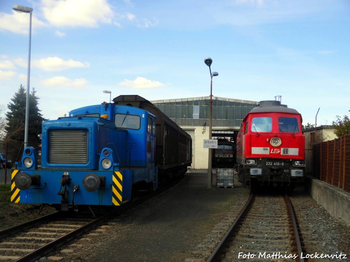 V22 01, 232 416 und 250 137 der LEG in Delitzsch am 24.3.17