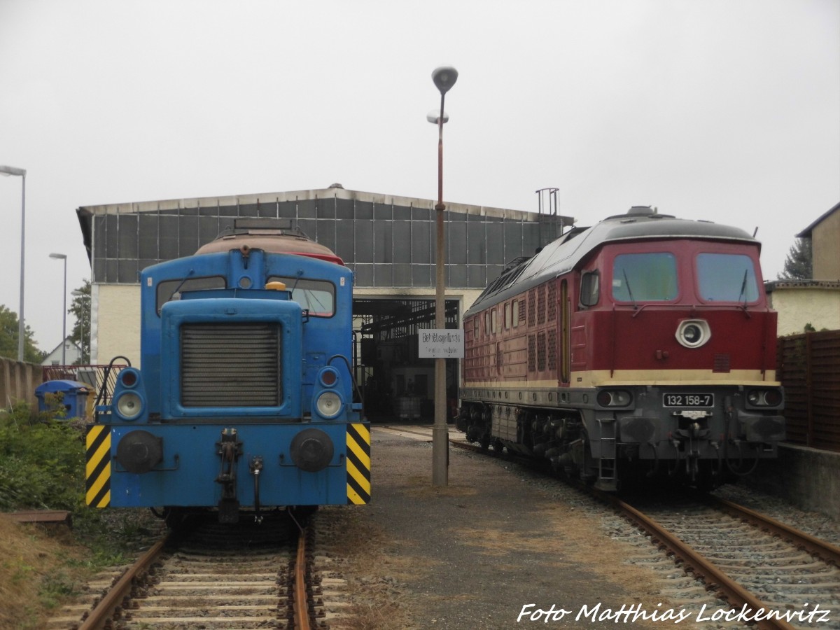 V22.01 und 132 158 der LEG in Delitzsch am 21.10.15