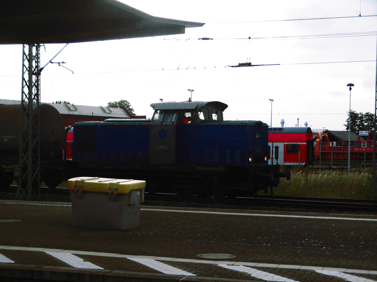 V60 02 der EGP beim Rangieren im Bahnhof Wittenberge am 28.9.18