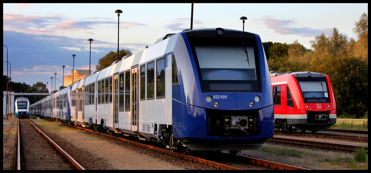 VLEXX 622 920 und viele weitere Lint abgestellt im ehemaligen OLA BW Neubrandenburg am 25.08.2014