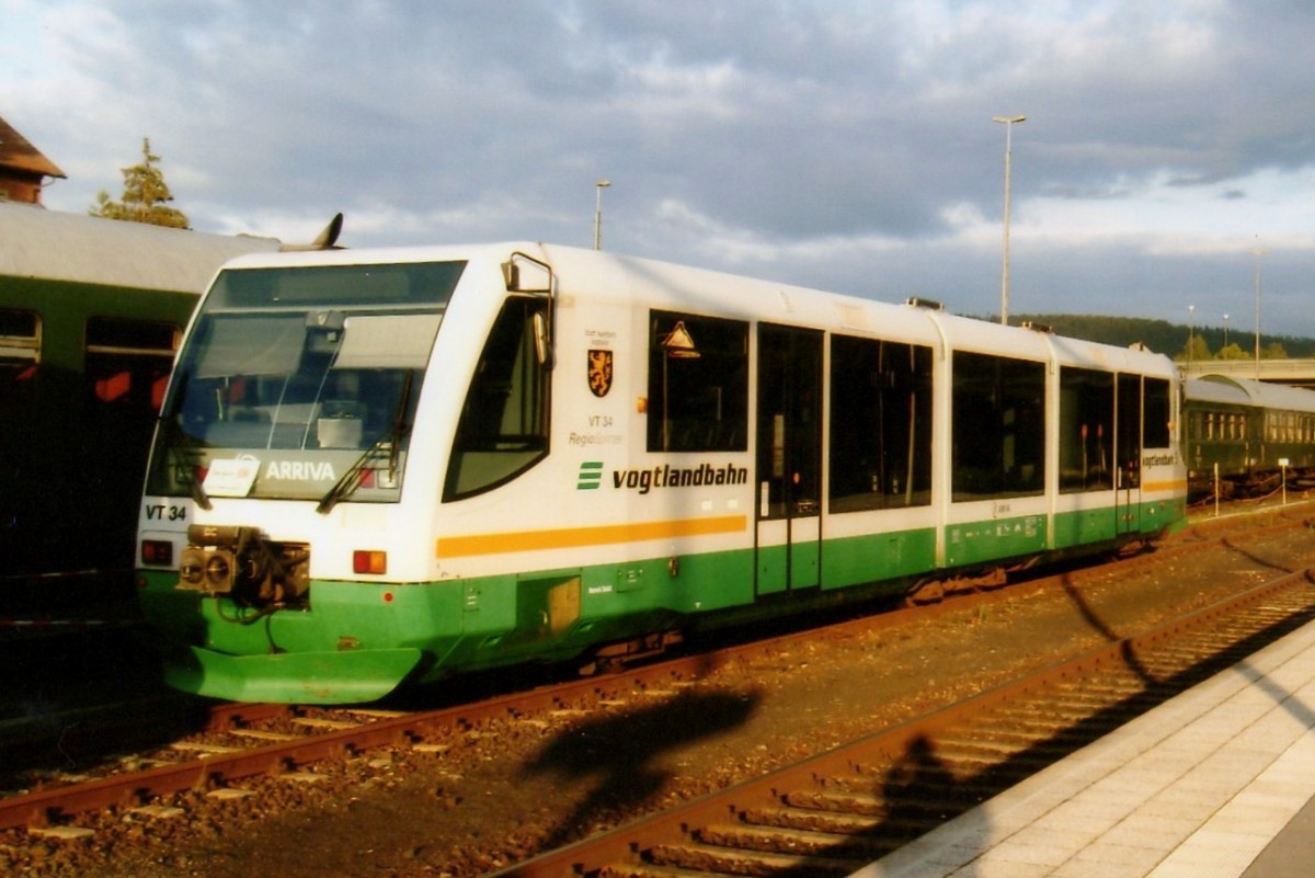 VogtlandBahn VT 33 steht am 23 Mai 2010 in Neuenmarkt-Wirsberg.