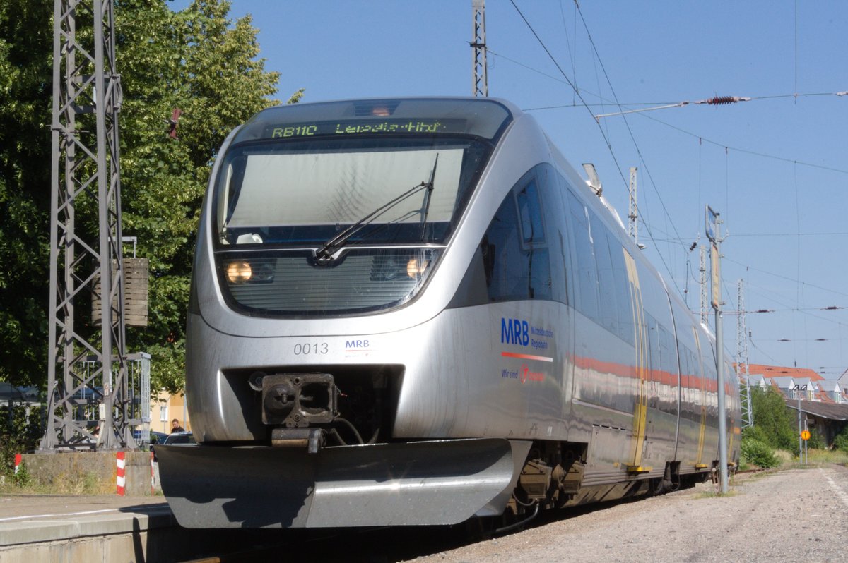 VT 0013 im Bahnhof Dbeln Hbf am 28.6.19