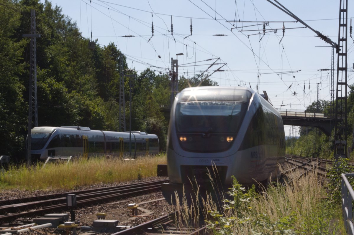 VT 0013 und VT 0014 im Bahnhof Dbeln Hbf am 28.6.19