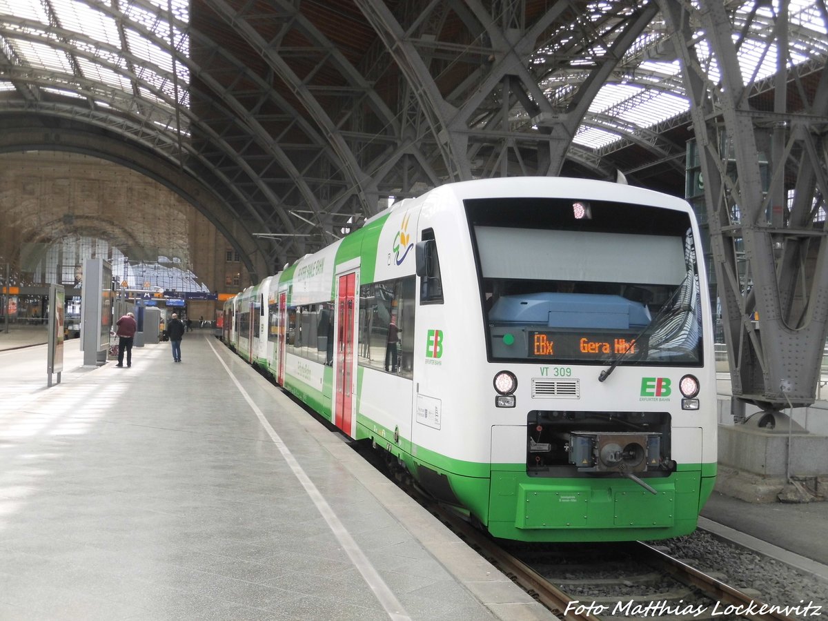 VT 309 mit ziel Gera im Bahnhof Leipzig Hbf am 25.4.16