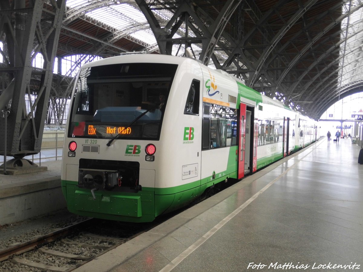 VT 320 mit ziel Hof Hbf im Bahnhof Leipzig Hbf am 25.4.16