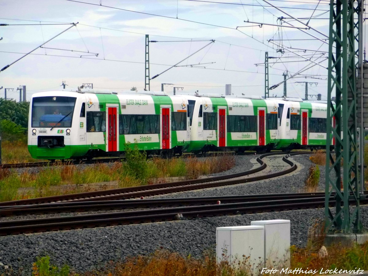 VT 334 und 2 weitere RegioShuttle´s der ErfurterBahn bei der Einfahrt in den Leipziger Hbf am 20.8.16