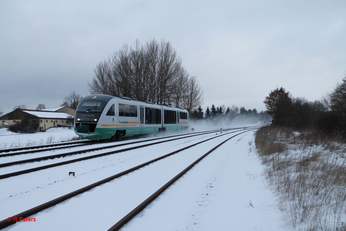 VT13 als VBG74263 Marktredwitz - Regensburg HBF bei Schönfeld. 07.12.13