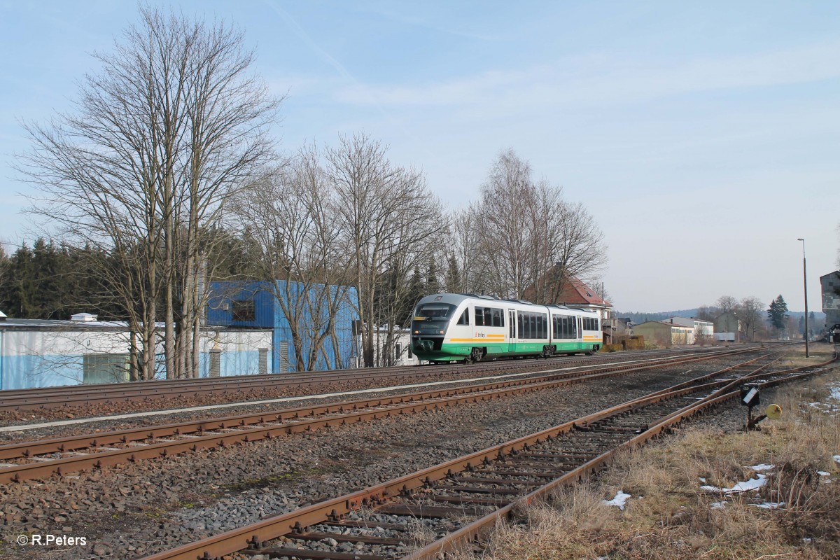 VT14 als OPB79720 Regensburg - Marktredwitz in Pechbrunn. 27.02.16