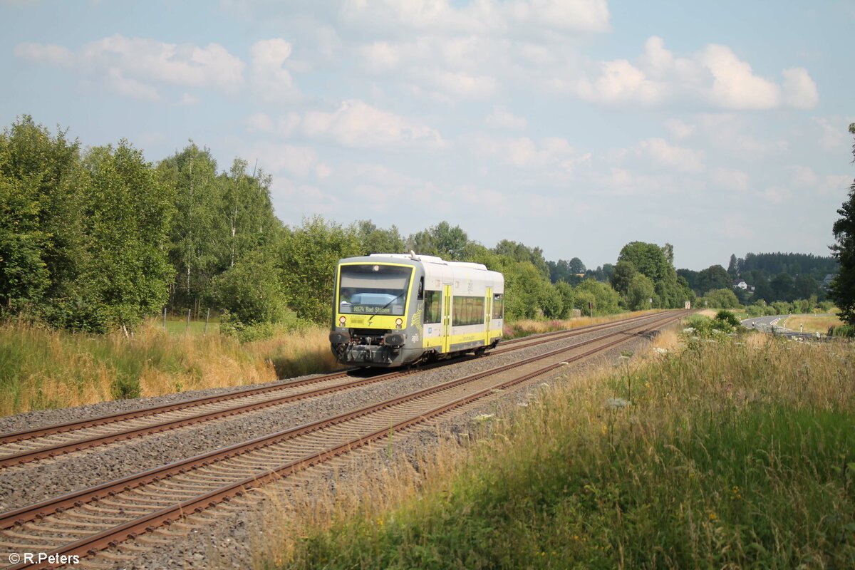 VT650 714 als RB24 84631 Bayreuth - Bad Steben bei Großwendern. 22.07.21