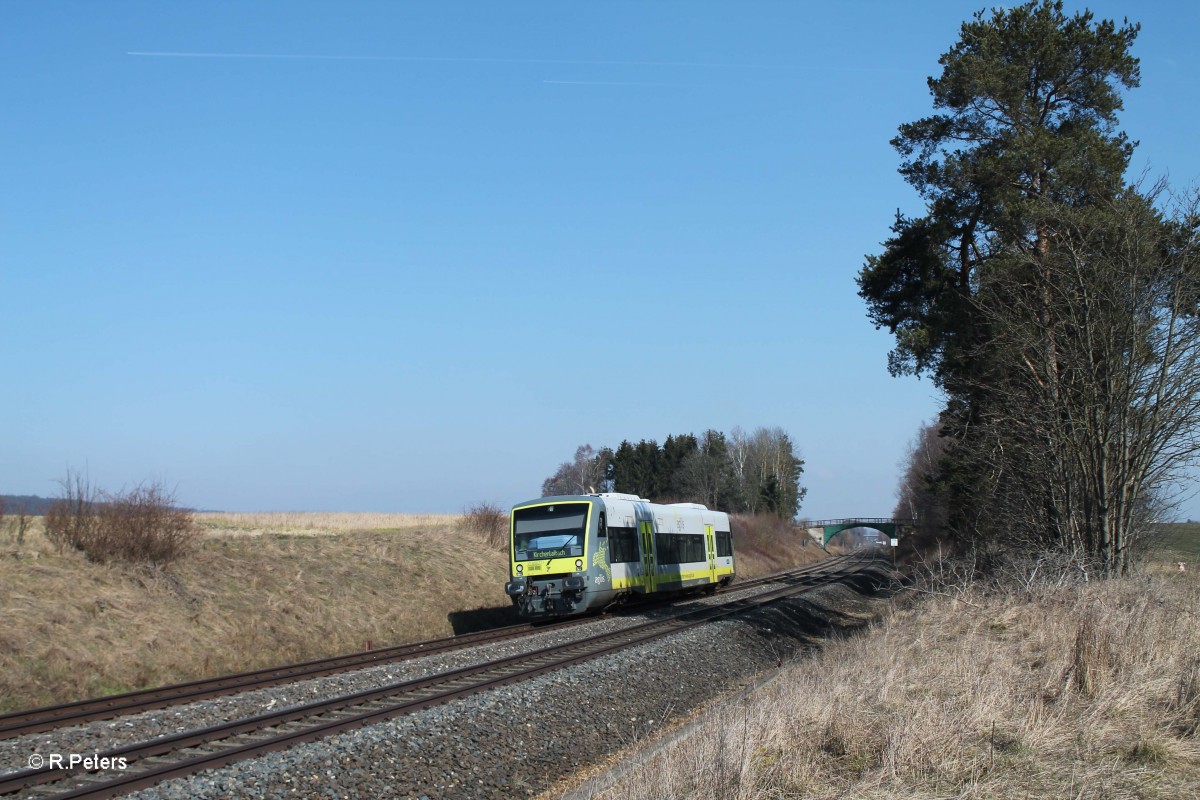 VT650 723 als AG84558 Hof - Kirchenlaibach hinter Waldershof. 17.03.16