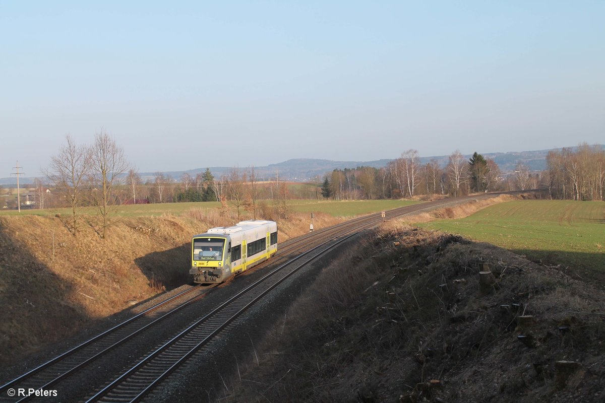 VT650 735 als ag84679 Marktredwitz - Bad Steben bei Unterthölau. 24.03.17