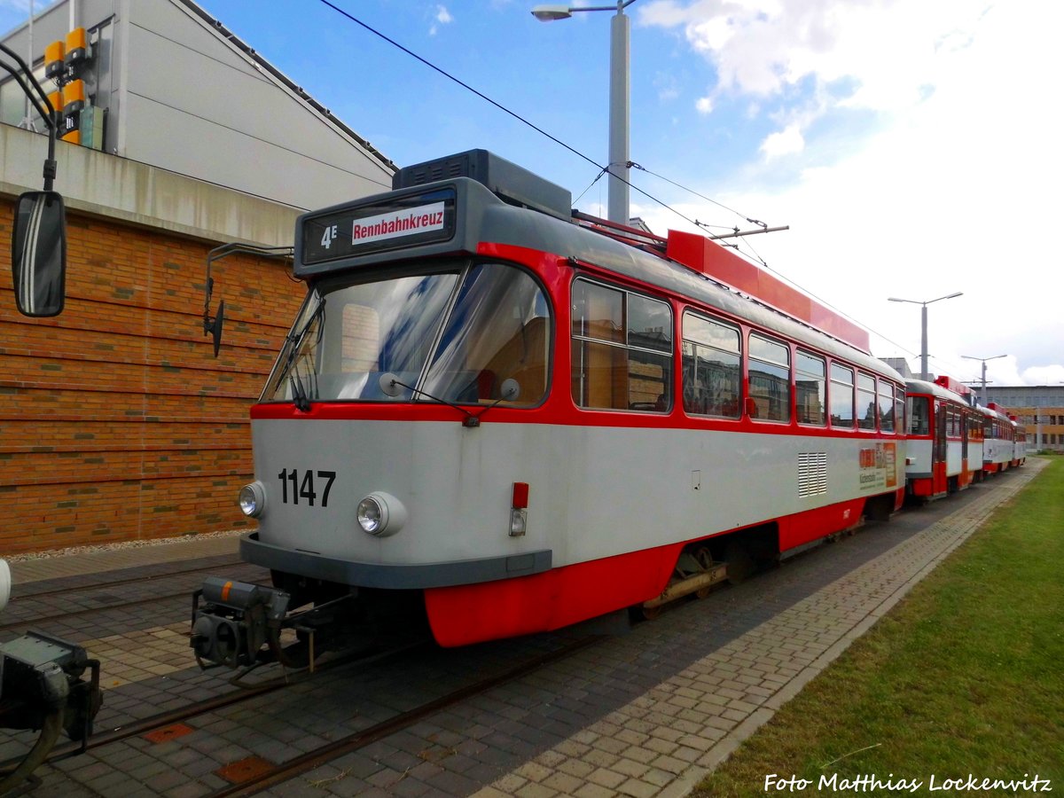 Wagen 1147 der HAVAG ausgemustert und ist auf dem Betriebshof Freiimfelder Strae abgestellt am 18.6.16