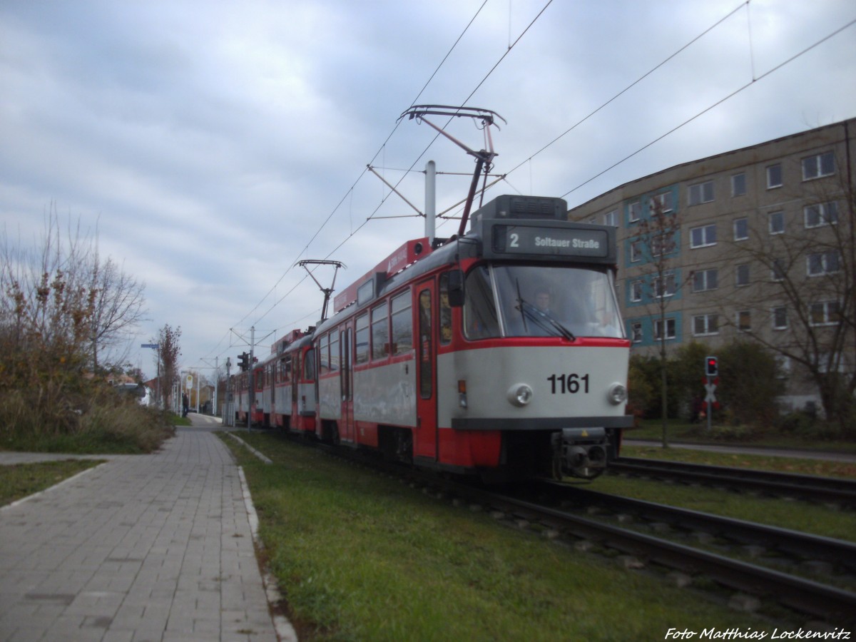 Wagen 1161 der HAVAG mit ziel Soltauer Strae am 21.11.14